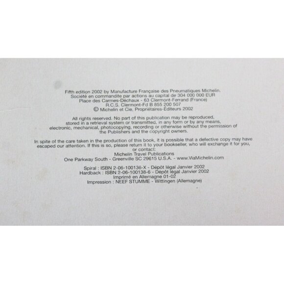 2002 Michelin Europe Tourist and Motoring Atlas Map Main Road Name Index 5th Ed - Picture 6 of 6